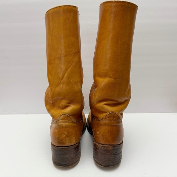 Vintage Frye 2556 Campus Boots Cognac Leather USA Made Black Label MENS Sz 9 D - Picture 5 of 14